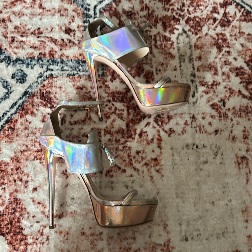 Ruthie Davis Holographic Platform Heels size 38/7.5